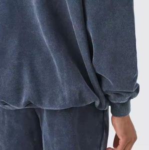 Nouvel arrivage Survêtements délavés à l'acide au look classique Vêtements de rue lourds à séchage rapide avec col à capuche pour l'hiver - Product Image 6