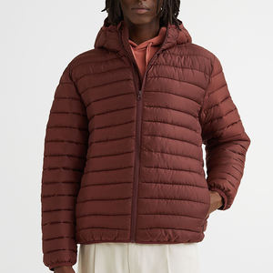 Chaquetas personalizadas para hombre de talla grande, chaqueta cortavientos 100% nailon, chaqueta acolchada cálida de invierno con capucha - Product Image 2