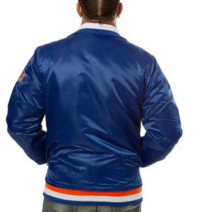 Chaqueta Bomber Personalizada al por Mayor para Hombre con Cuello, Cierre de Cremallera Premium, Logotipos Bordados, Chaqueta Varsity de Satén - Product Image 5