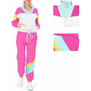 Ensemble coupe-vent bicolore durable, dernier modèle, logo personnalisé, ensemble coupe-vent pour femmes, respirant, décontracté et pour l'extérieur - Product Image 6