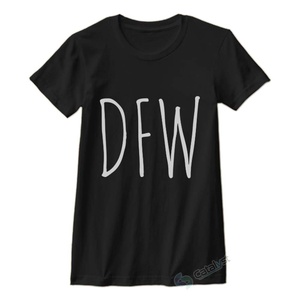 Nuevo estilo personalizado 100% algodón manga corta Mujer Bella Canvas Slim Fit camiseta DFW ciudad país código manuscrito moda - Product Image 4