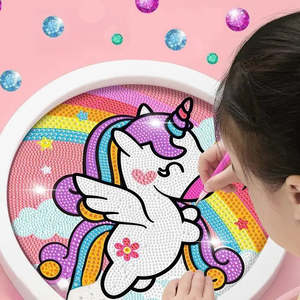 Cartoon-Style Animal <b>Diamond</b> <b>Painting</b> for Kids Classic Square Pattern DIY <b>Diamond</b> <b>Painting</b> with Frame for Infants and Children - Product Image 2
