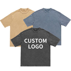 Dtg Print Streetwear Graphic Tees T-shirts vierges Plus Size Vêtements pour hommes Acid Wash T-Shirt Hommes - Product Image 1