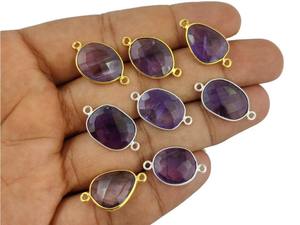 Bulk Supply Free Form Amethyst Bezel Settings Plated Bezel Connectors for <b>Boho</b> Jewelry Making Connectors for Statement Jewelry - Product Image 2