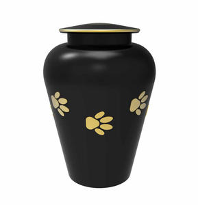 Black Color Decorative Brass Cremation Urns for Pet Ashes <b>Funeral</b> Urns Small <b>Funeral</b> <b>Supplies</b> Urn Classic Stylish - Product Image 1