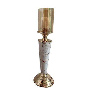 Juego de 3 Portavelas de Pilar de Alta Calidad con Acabado Pulido Brillante, Candelabro con Chimenea de Cristal, Artículo Decorativo - Product Image 5