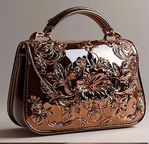 Pochette moderne minimaliste en bronze en forme de coquille ondulée. Disponible à prix de gros. - Product Image 2