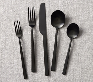 Couverts noirs en métal de haute qualité pour restaurant, hôtel au meilleur prix de l'Inde - Product Image 4
