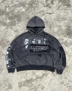 Sudadera personalizable de algodón 100% para hombre, sudaderas con capucha de invierno y logotipo impreso, sudaderas con capucha térmicas de lana sólida - Product Image 1