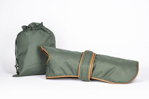 Abrigo impermeable de nailon para perros, forro polar con ribete de cuero, abrigo transpirable para perros - Product Image 4