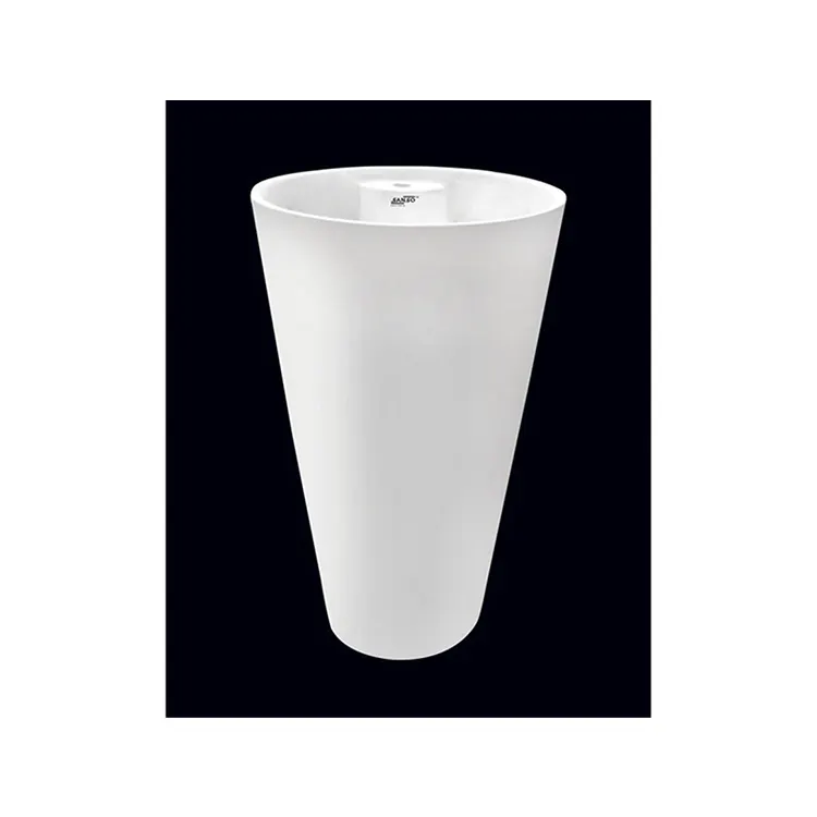 Manufacturing New Arrival Top Quality Finished Pedestal White Ceramic Bathroom Sinks from Indian Supplier