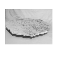Assiette à vaisselle en marbre naturel blanc Lazy Susan fait à la main 12 "305mm pour Offre Spéciale de forme ronde