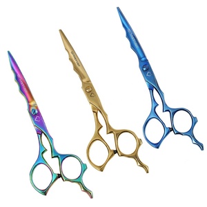 Ciseaux de coiffure professionnels pour salon de beauté, en acier inoxydable à haute teneur en carbone, pour droitiers, 28 dents, manche moyen, ciseaux de barbier - Product Image 5