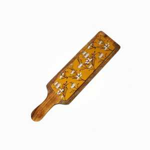 จานไม้มะม่วงทรงกลมดีไซน์ทันสมัยจานพลาสติกสำหรับเสิร์ฟของตกแต่งบ้านที่ชาร์จจานผลไม้ปลอดภัยสำหรับใส่จานอาหาร - Product Image 4