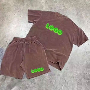 Conjunto de verano de manga corta con impresión por sublimación de alta demanda Conjunto doble transpirable de algodón personalizado de buena calidad - Product Image 3