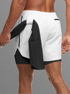 Pantalones Cortos Deportivos Profesionales para Hombre con Tela Elástica Flexible Diseñados para Carreras de Larga Distancia, Entrenamiento en Gimnasio y Fitness - Product Image 2