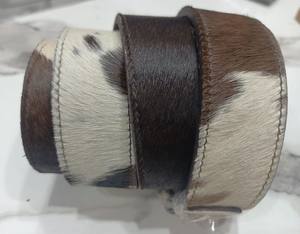 Gran oferta de cinturón de cuero con pelo para mujer, cinturón de cuero de vaca con hebilla de lujo, cinturones de cuero genuino personalizados informales de Pakistán - Product Image 5