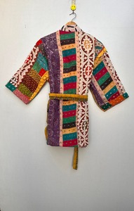Handmade Winter <b>Kantha</b> <b>Jacket</b> Coat for Women Cutwork Varsity <b>Jacket</b> with Unique Pattern Mom's Gift - Product Image 6