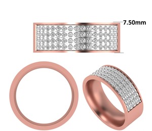 Bague de fiançailles et de mariage en diamant solitaire fantaisie, garantie de satisfaction à 100%, plaquée or 14K/18K, certifiée par un laboratoire - Product Image 3