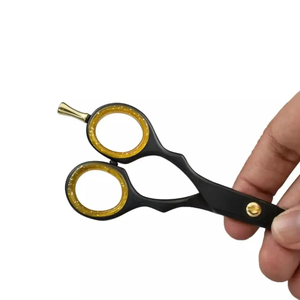 Tijeras de peluquero de color negro con logotipo personalizado, 6 pulgadas, profesional, de acero inoxidable, de alta calidad - Product Image 6