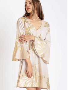 2025 <b>Summer</b> Sexy New Style Women Golden Women Printed Long Frill Sleeves Casual Women Mini Length <b>Short</b> Best Printed <b>Dresses</b> - Product Image 5