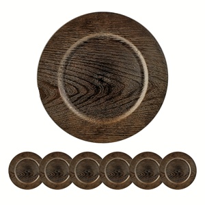 Assiette de service en bois de luxe, finition polie, écologique, ronde, design personnalisé, pour la vente en gros, assiette moderne et écologique - Product Image 3