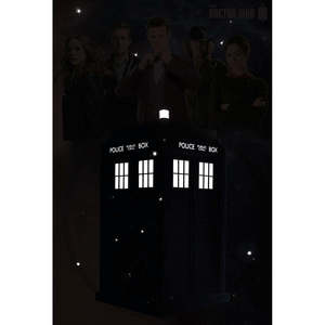 Modern Style for Doctor for Who TARDIS Phosphorescent Wall <b>Poster</b> Black Frame Paper Affiche - Product Image 1