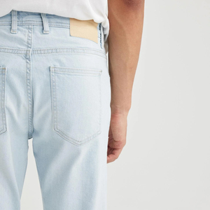 กางเกงยีนส์ขาตรงเข้ารูปแบบคลาสสิกสำหรับผู้ชายกางเกงยีนส์ผ้ายืดทรงสกินนี่ระบายอากาศได้ดี - Product Image 6