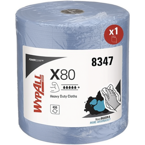 WypAll X80 8347 L315xB310ca. Chiffon de nettoyage en microfibre bleu à 1 couche, technique non tissée - Product Image 3