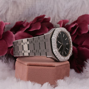 Top-Quality Iced Out <b>Black</b> Dial Leb Grown Wrist <b>Watch</b> Hot Selling Trendsetting Stainless Steel <b>Men's</b> Diamond <b>Watch</b> in Wholesale - Product Image 4