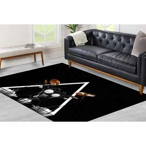 Alfombra Estampada: Diseño Moderno de Batería Musical para Oficina y Dormitorio, Alfombra Goblen - Product Image 2