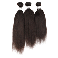 Extensions de cheveux humains vierges Remy péruviens bruts, tissage lisse Yaki à texture grossière, type de cheveux indiens pour femmes