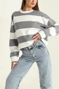 Wholesale High Quality comfort Cotton 80 Cotton 20 Polyester High Collar Embroidery <b>Plain</b> Color Crew Collar <b>Women</b> <b>Hoodies</b> - Product Image 5