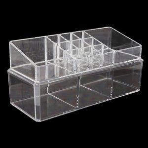 Acrylic Cosmetic <b>Makeup</b> Organizer <b>Storage</b> <b>Box</b> - White - Product Image 2