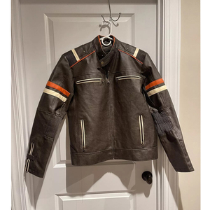 ¡Novedad de 2025! Chaqueta de cuero de motorista para hombre, fabricante al por mayor, chaqueta de moto de cuero de vaca de estilo lujoso para hombre - Product Image 5