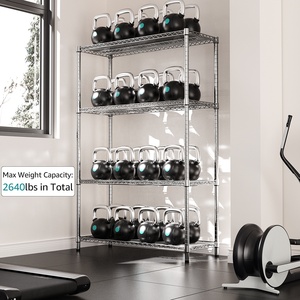 MZG Wholesale Hospital Pharmacy Chemical Laboratory Height Adjustable Large 4 Tier Chrome Finish <b>Wire</b> Storage Rack - Product Image 3