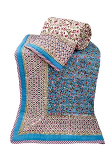 Hecho a mano 100% algodón tamaño Queen edredón estilo tradicional Reversible cómodo bloque de mano impreso ligero para invierno - Product Image 3