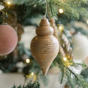 Mango <b>Wood</b> Christmas Tree Candle Stand with Brass Finishes <b>for</b> Home Decoration - Product Image 3