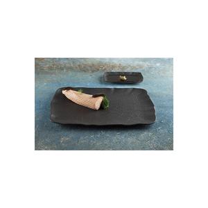 Ensemble de 6 assiettes rectangulaires 33x23 cm, style Wabi-Sabi, pour les occasions festives - Product Image 1