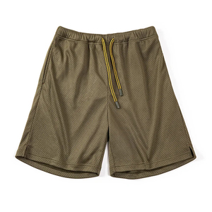 Fabricant sur mesure Short en maille de nylon et polyester double couche de qualité 5 pouces pour hommes Streetwear uni avec motif uni - Product Image 1