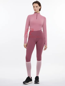 Vêtement d'équitation pour femmes OEM, en spandex, vente en gros, haute qualité, respirant, séchage rapide, manches longues, coupe ajustée, équestre - Product Image 4