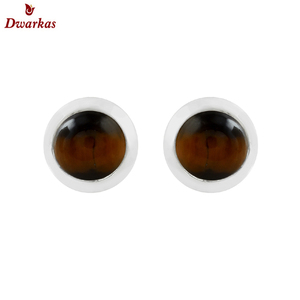 ต่างหูดีไซน์ใหม่ล่าสุด คลาสสิก เงินแท้ 925 ประดับพลอยตาเสือธรรมชาติ ต่างหูแบบติดหู สำหรับเด็กผู้หญิงและผู้หญิง - Product Image 2