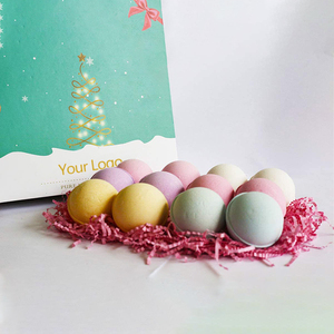 Handgemachte Salz-Badebombe Sprudelball Spa Dusche Angebot Badebomben-Schmuck mit Logo Bio Gemischte Farben Badebomben-Set - Product Image 6