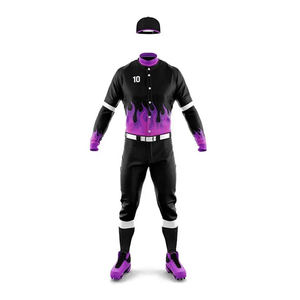 ชุดเครื่องแบบเบสบอลสำหรับผู้ชายแบบมืออาชีพชุดเสื้อและกางเกงพิมพ์ลายซับลิเมชันสามารถกำหนดโลโก้ได้เองผู้จำหน่ายชุดทีมขายส่ง - Product Image 1