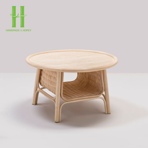 Mesa de Centro Redonda Más Vendida al Precio Más Bajo, Muebles de Sala de Estar, Mesas de Té de Ratán Natural Ecológicas de Vietnam - Product Image 3