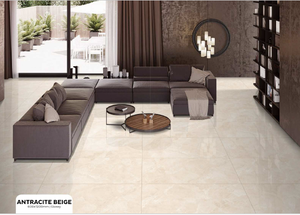 Azulejos de porcelana de alta calidad 600x1200, azulejos de gran formato Beige antracita brillante pulido para pisos interiores elegantes - Product Image 3