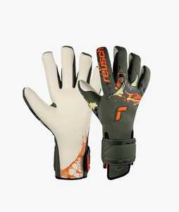 Gants de gardien de but personnalisables Full Neon Orange avec poignée en latex haute visibilité Performance caoutchouc injecté - Product Image 1