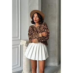 เสื้อถักลายเสือดาวสำหรับผู้หญิง ขายส่ง คอลเลคชั่นเสื้อเชิ้ตสุดชิค - Product Image 5