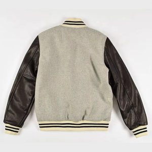 แจ็คเก็ตหนังวัวแท้ 100% แบบสั่งทำพิเศษสำหรับผู้ชาย ไม่มีปก แต่งด้วยผ้าขนสัตว์ แฟชั่นฤดูหนาว - Product Image 6