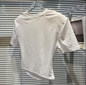 Bling Sparkly Rhinestone Camisetas para mujer Diamond Sequin Tops Y2K Fashion Clubwear Party Street Graphic Tees - Product Image 6